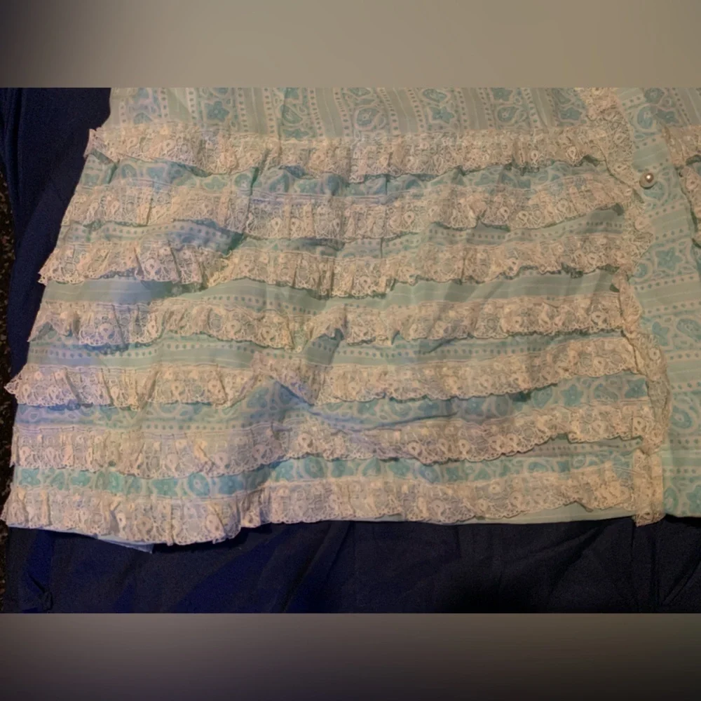Blue Bishop Sleeve Peter Pan Collar Robe - Picture 4 of 15